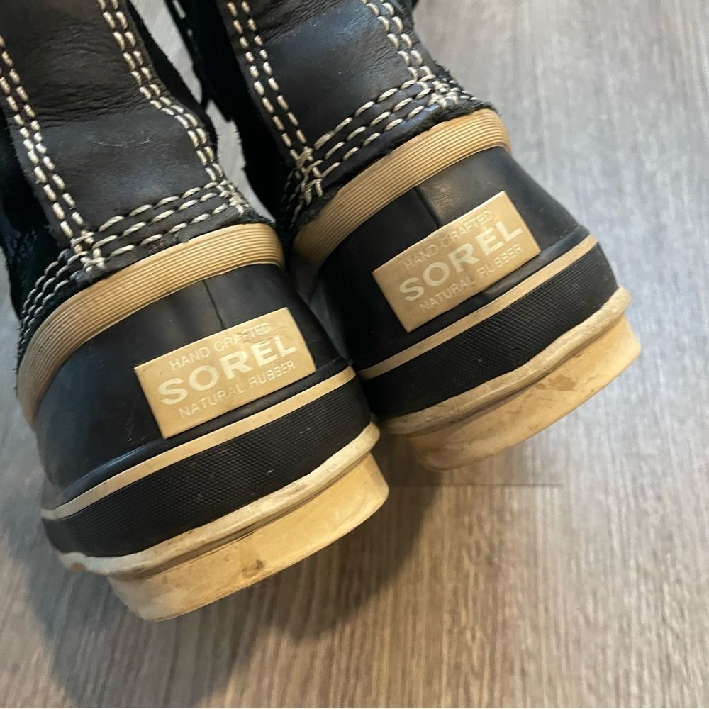 SOREL Joan of Arctic Quarry Black Waterproof Suede Winter Snow Boots - Picture 7 of 11